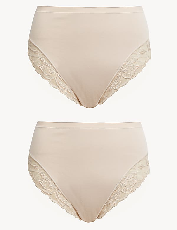2pk Firm Control High Leg Knickers