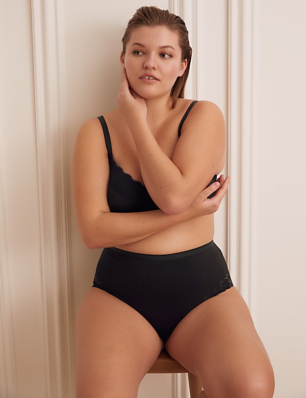 2pk Firm Control High Leg Knickers