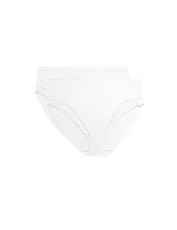2pk Firm Control High Leg Knickers