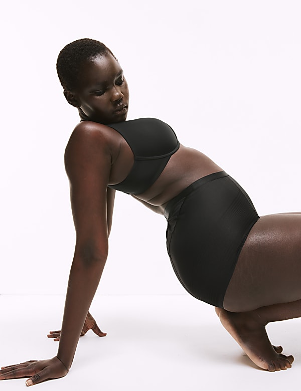 Body Define Firm Control No VPL Full Briefs BLACK Shapewear Knickers M S AU