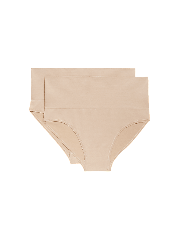 2pk Light Control Seamless High Leg Knickers