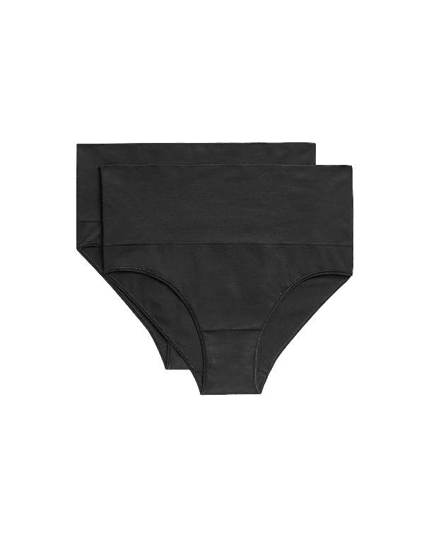 2pk Light Control Seamless High Leg Knickers