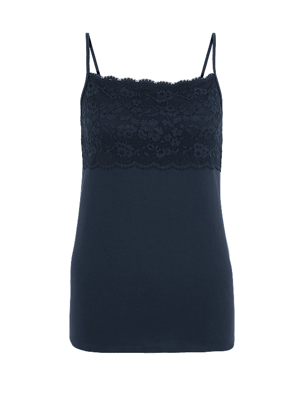 Cotton Lace Bandeau Vest