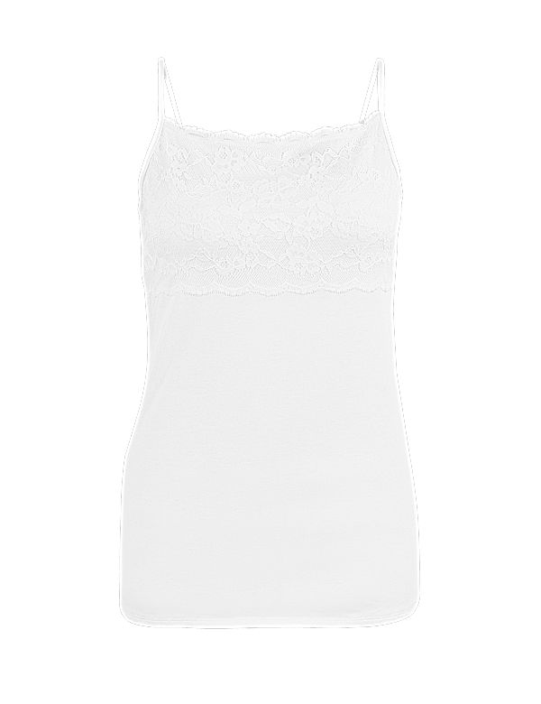 Cotton Lace Bandeau Vest
