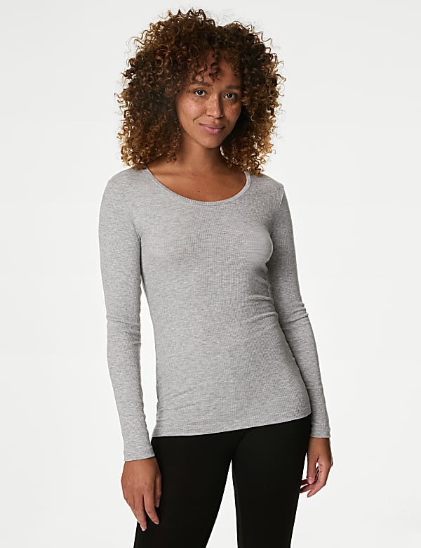 2pk Heatgen&trade; Thermal Ribbed Tops - BN