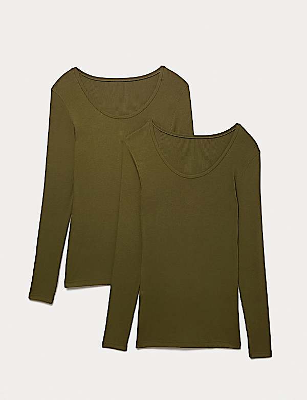 2pk Heatgen™ Thermal Ribbed Tops - CA
