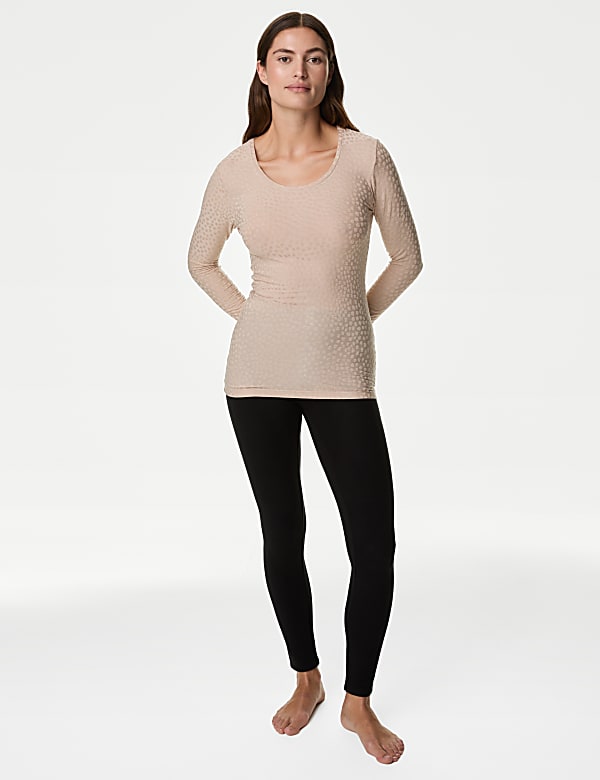 2pk Heatgen™ Thermal Jacquard Tops - GR