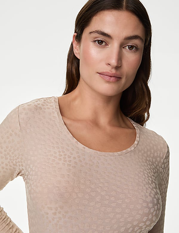 2pk Heatgen™ Thermal Jacquard Tops - GR