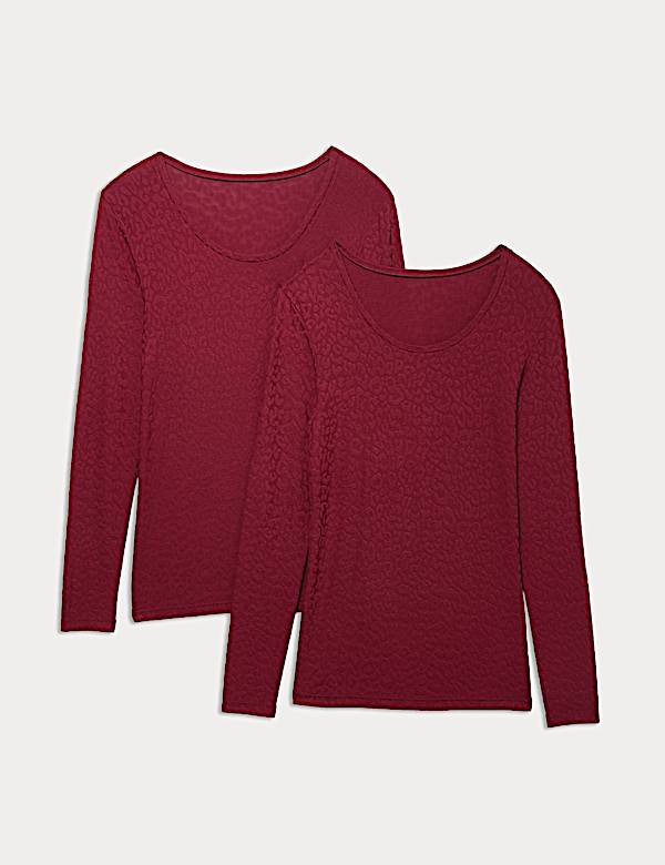2pk Heatgen™ Thermal Jacquard Tops - CA