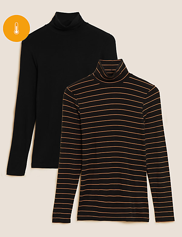 Buy 2pk Heatgen Thermal Polo Neck Tops at Marks Spencer