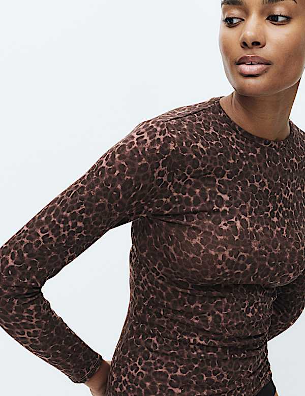 חולצת שרוול ארוך תרמית Heatgen™‎ בדרגת חום בינונית ובהדפס - IL