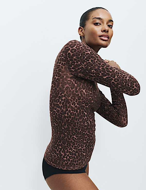 חולצת שרוול ארוך תרמית Heatgen™‎ בדרגת חום בינונית ובהדפס - IL