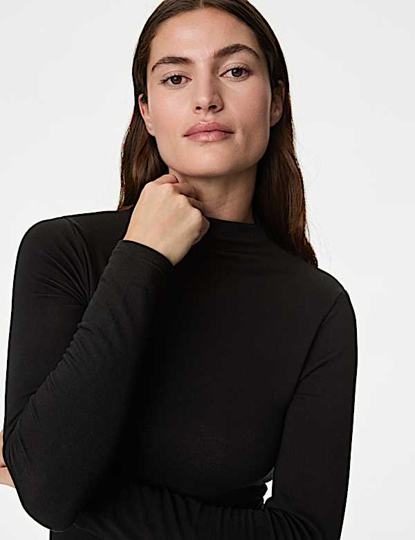 Mittelwarmes Thermo-Oberteil mit Mockneck und Heatgen™-Technologie - DE