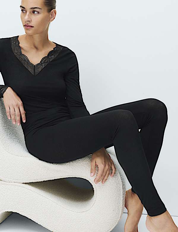 Leggings en modal avec cachemire - LU