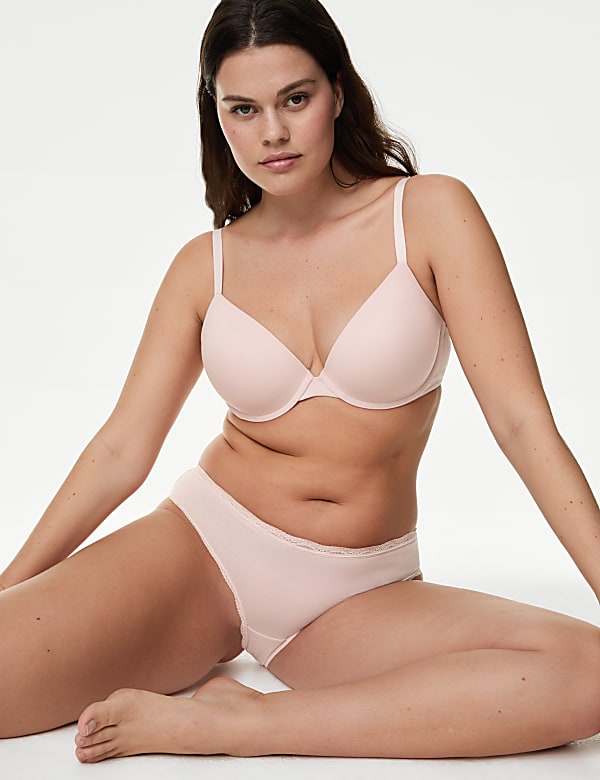 3pk Wired Plunge T-Shirt Bras A-E