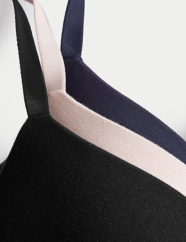 3pk Wired Plunge T-Shirt Bras A-E