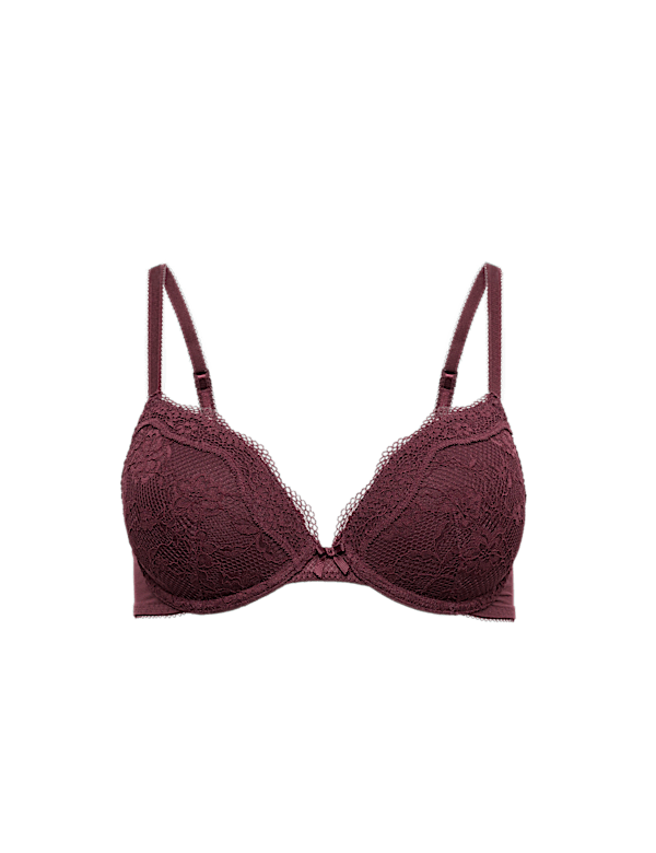 Jasmine Lace Wired Plunge Bra A-E