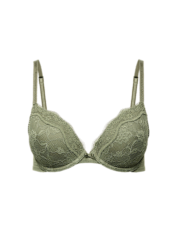 Jasmine Lace Wired Plunge Bra A-E