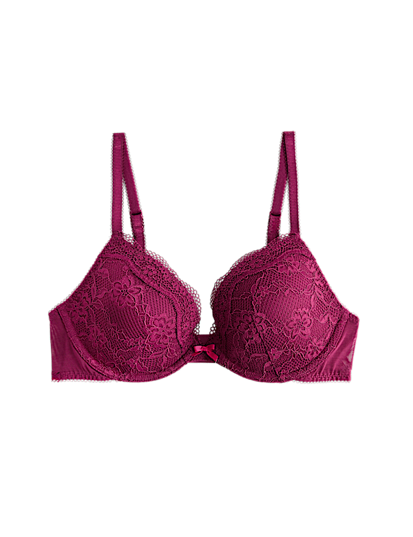 Jasmine Lace Wired Plunge Bra A-E