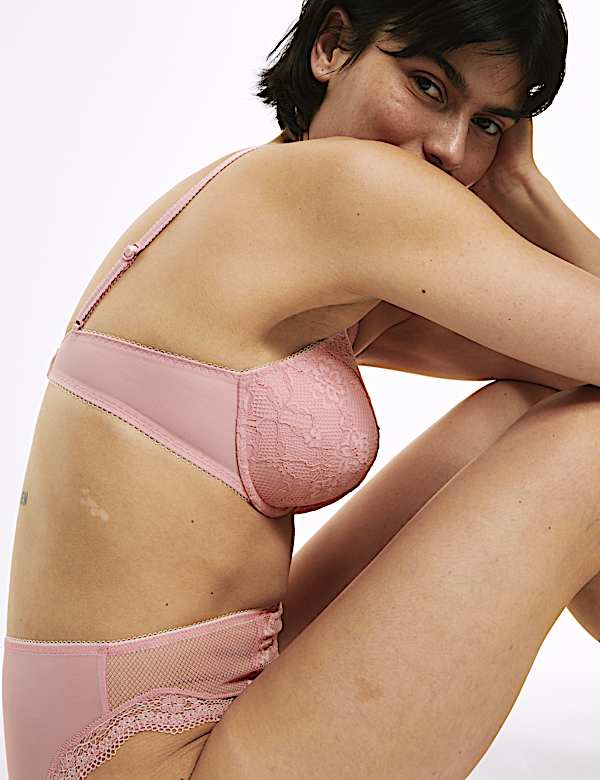 Jasmine Lace Wired Plunge Bra A-E