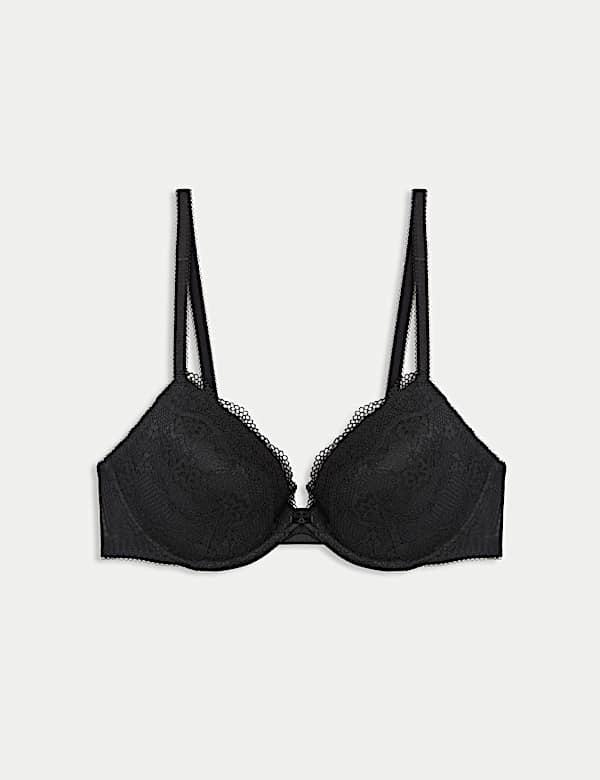 חזיית Jasmine עם מחשוף עמוק, ברזלים ותחרה במידות A-E - IL