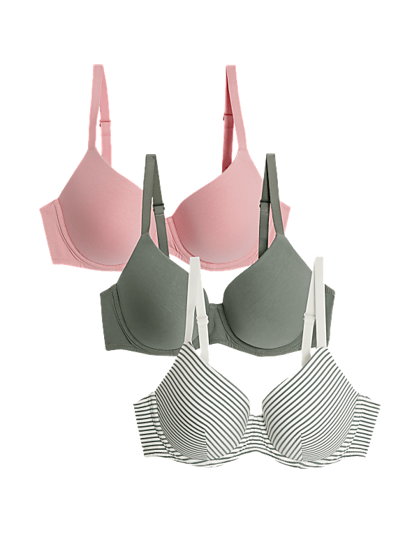 3pk Wired T-Shirt Bras