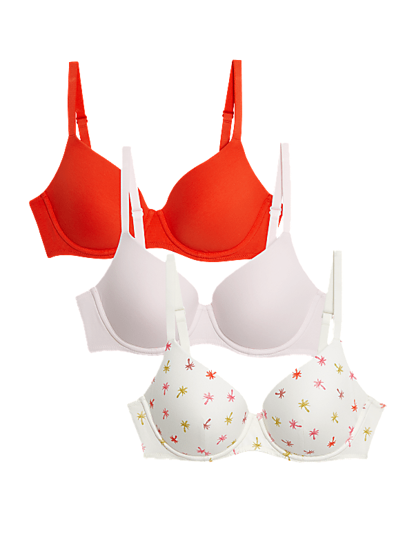 3pk Wired T-Shirt Bras