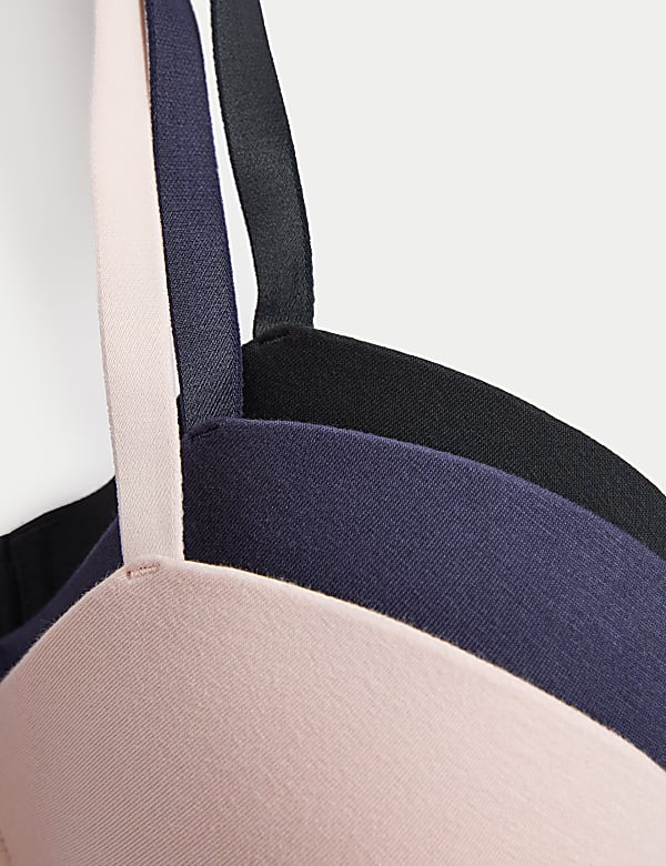 3pk Wired Balcony Bras