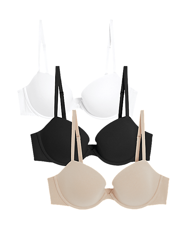 3pk Wired Balcony Bras