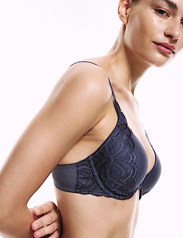 Amelia Lace Wired Plunge Bra (A-E)