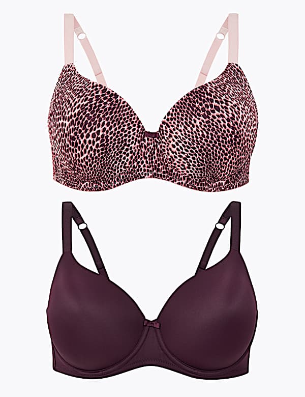 2pk Full Cup T-Shirt Bras A-DD