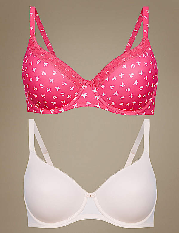 2pk Full Cup T-Shirt Bras A-DD