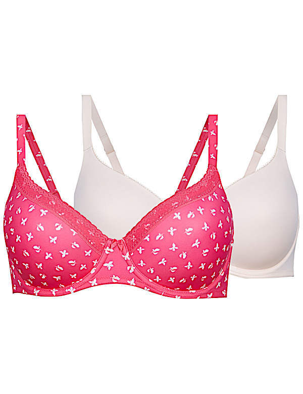 2pk Full Cup T-Shirt Bras A-DD