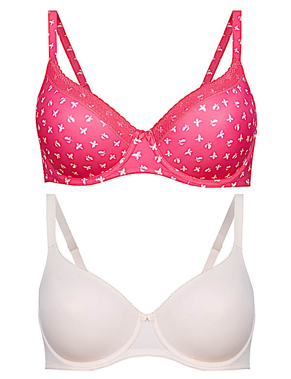 2pk Full Cup T-Shirt Bras A-DD