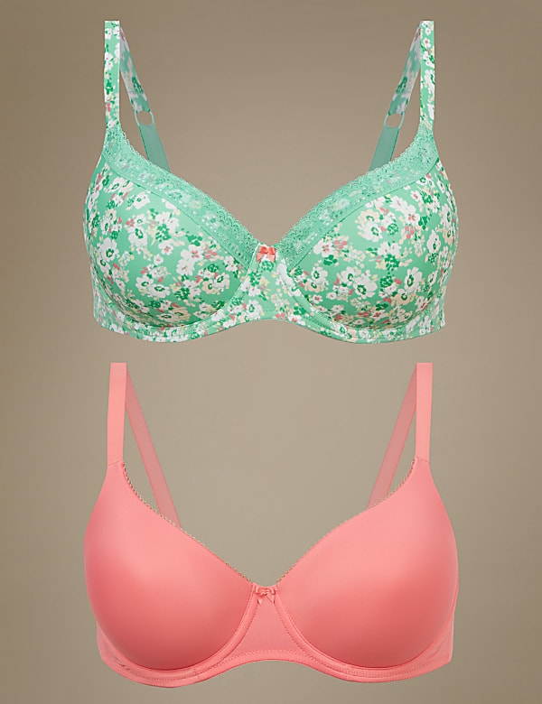 2pk Full Cup T-Shirt Bras A-DD