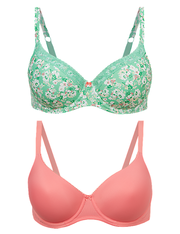 2pk Full Cup T-Shirt Bras A-DD