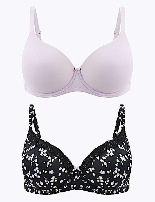 2pk Full Cup T-Shirt Bras A-DD