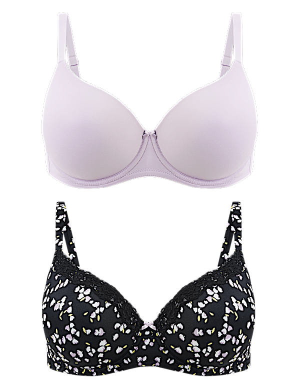 2pk Full Cup T-Shirt Bras A-DD