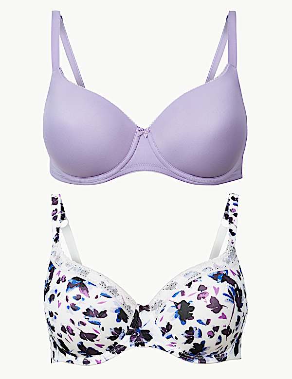2pk Full Cup T-Shirt Bras A-DD