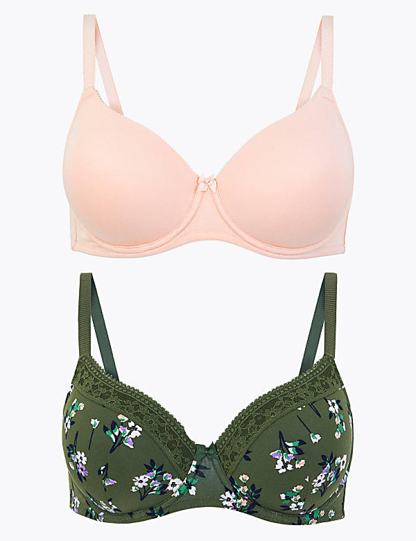 2pk Padded Full Cup Bras A-E