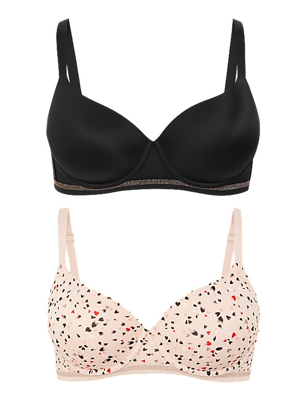 2 Pack Underwired Full Cup Bras A-E