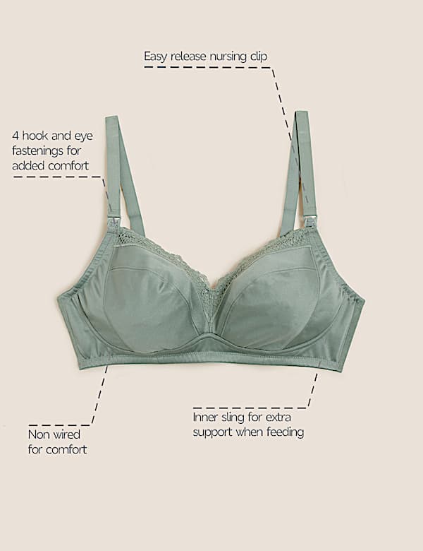 2pk Lace & Mesh Nursing Bras B-H