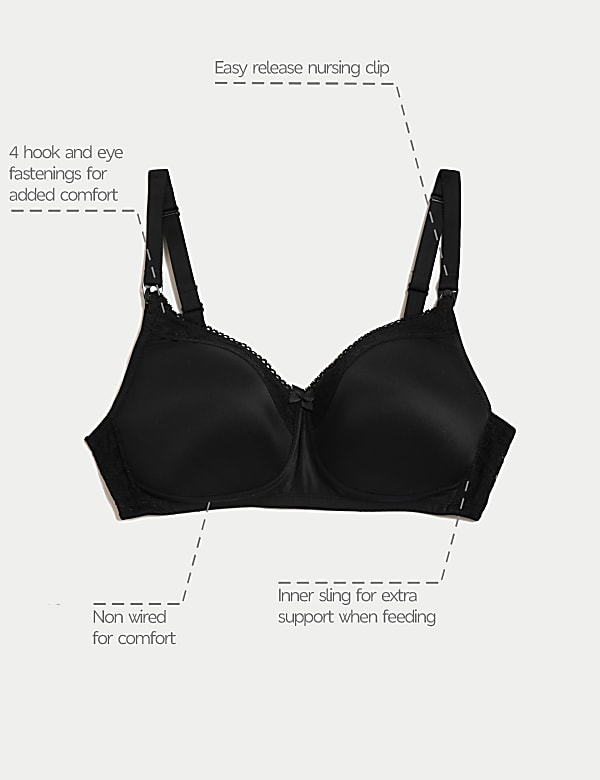 2pk Maternity Lace Trim Nursing Bras