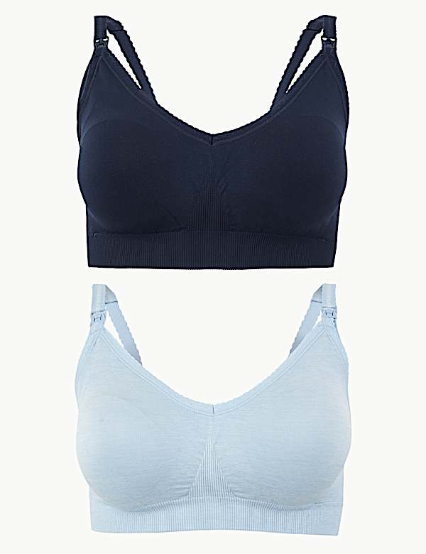2 Pack Seamfree Maternity Padded Full Cup Bras