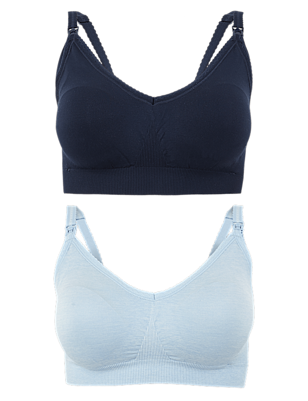 2 Pack Seamfree Maternity Padded Full Cup Bras
