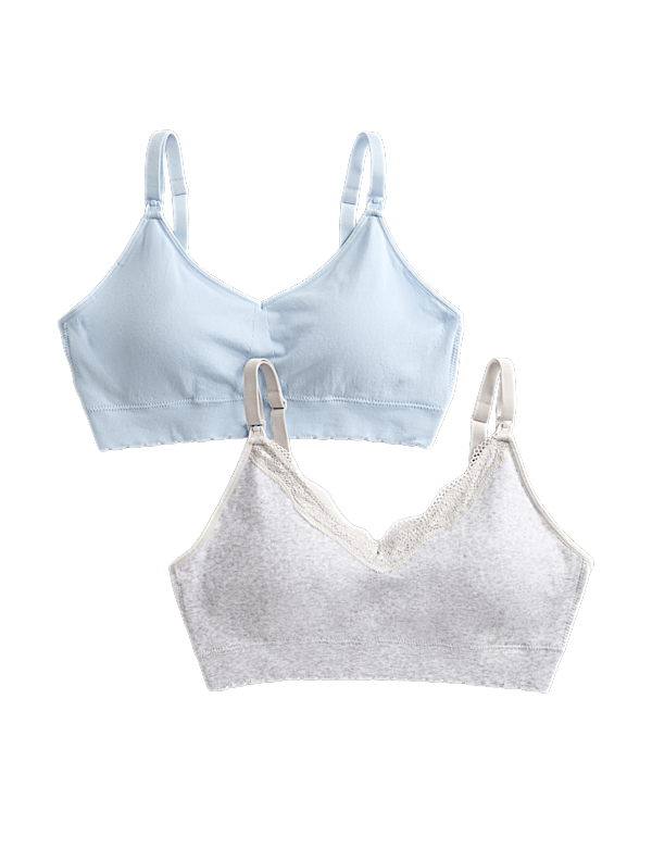 2pk Seamless Non Wired Maternity Nursing Bras
