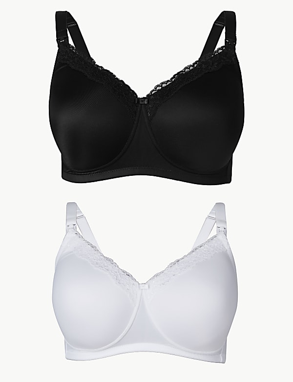 2pk Maternity Padded T-Shirt Full Cup Bras B-G