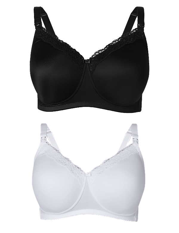 2pk Maternity Padded T-Shirt Full Cup Bras B-G