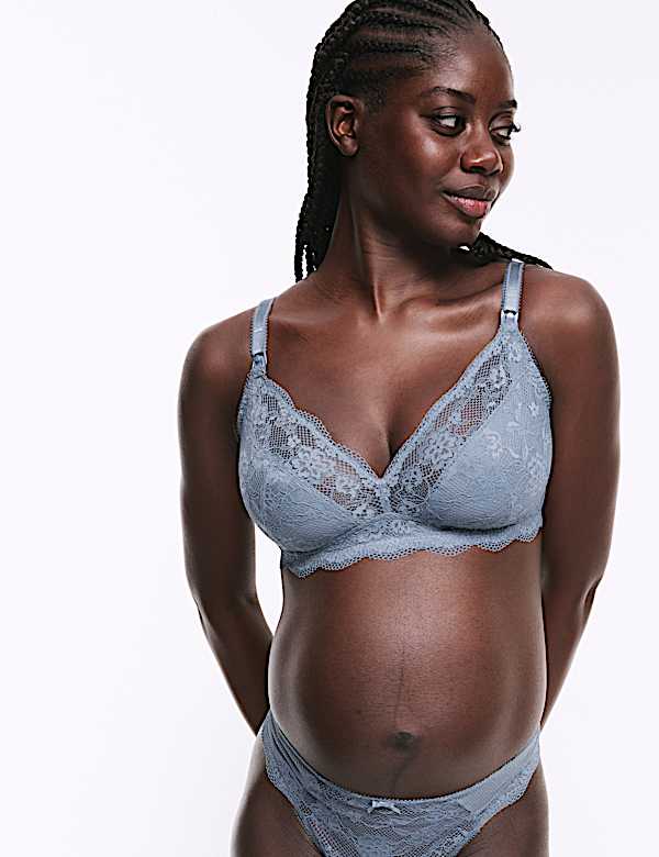 Jasmine Lace Non Wired Maternity Nursing Bra B-H