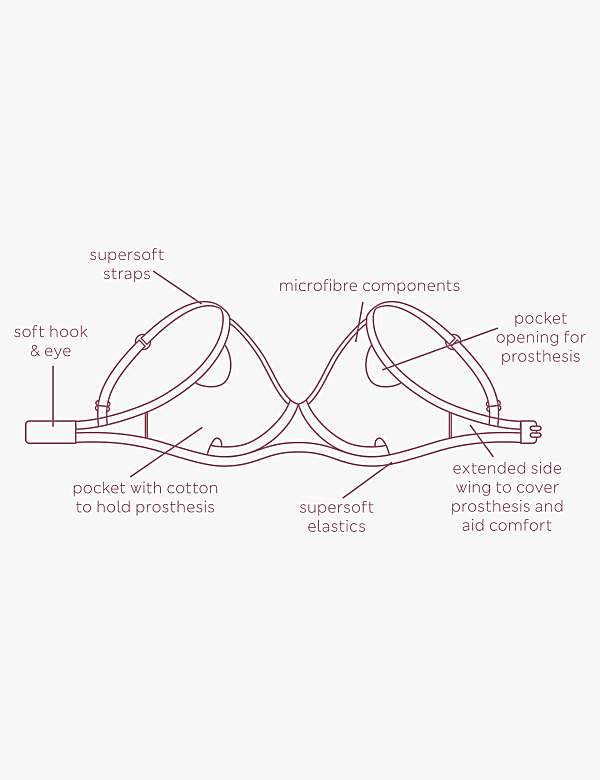 Post Surgery Sumptuously Soft™ Padded Bra A-E